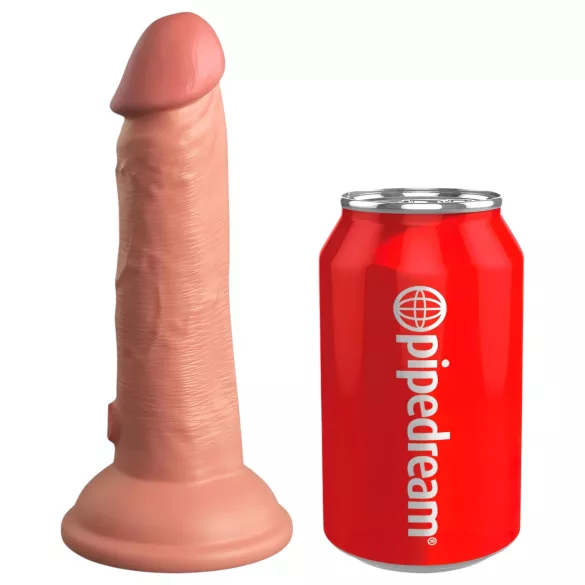 King Cock Elite 6 - tapadókorongos, élethű dildó (15cm) - natúr