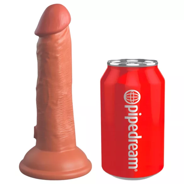 King Cock Elite 6 - tapadókorongos, élethű dildó (15cm) - sötét