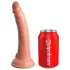 King Cock Elite 7- tapadókorongos, élethű dildó (18cm) - natúr