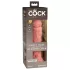 King Cock Elite 8 - tapadókorongos, élethű dildó (20cm) - natúr