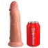 King Cock Elite 8 - tapadókorongos, élethű dildó (20cm) - natúr