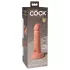 King Cock Elite 6 - tapadókorongos vibrátor (15cm) - natúr