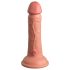 King Cock Elite 6 - élethű vibrátor 15cm (sötét natúr)