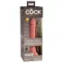 King Cock Elite 7 - tapadókorongos, rádiós vibrátor 18 cm (natúr)
