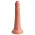 King Cock Elite 7 - tapadókorongos, rádiós vibrátor 18cm - natúr