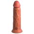 King Cock Elite 8 - élethű vibrátor 20cm (sötét natúr)