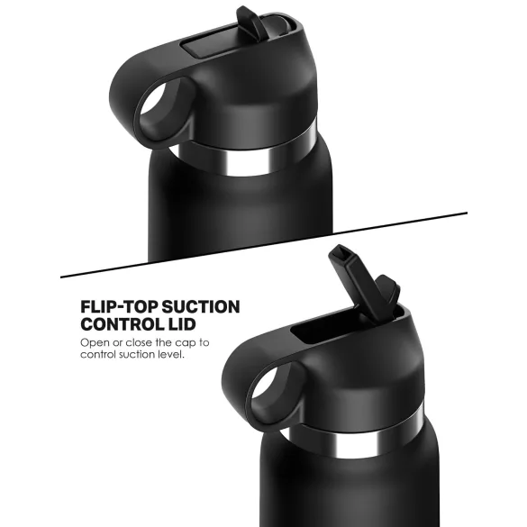 PDX - Fap Flask Thrill Seeker - maszturbátor kulacsban (fekete)
