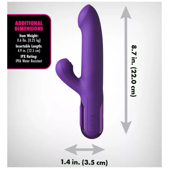Fantasy For Her - 2in1 lökő vibrátor és csiklóizgató (lila)