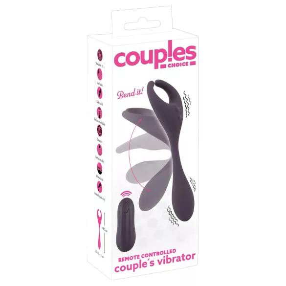 Couples Choice - akkus, rádiós 2 motoros vibrátor (lila)