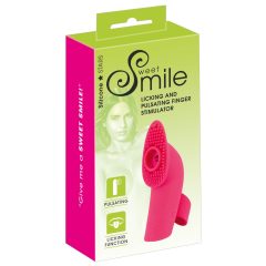  SMILE Licking - akkus, léghullámos-nyelves ujjvibrátor (pink)