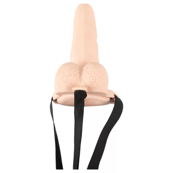 You2Toys Strap-on - üreges, felcsatolható vibrátor (natúr)