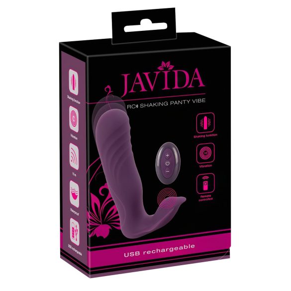 Javida RC - rádiós, 2 funkciós csikló vibrátor (lila)
