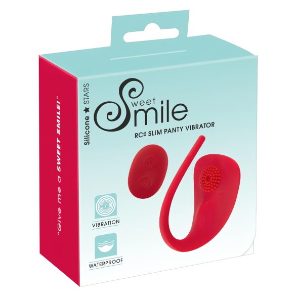 SMILE Slim Panty - akkus, rádiós csikló vibrátor (piros)