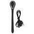 Penis Plug Dilator - akkus, vibrációs dilátor (1 cm, fekete)