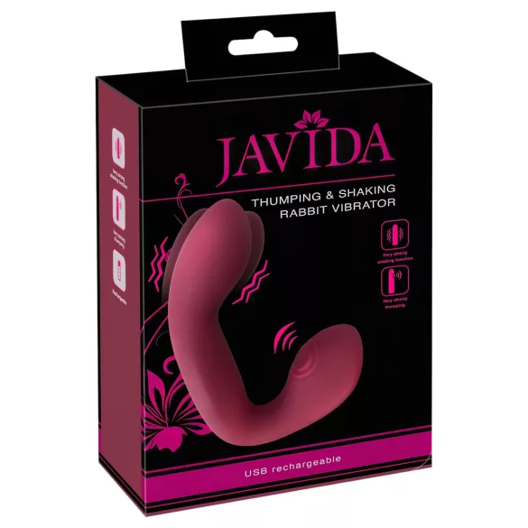 Javida Thumping - pulzáló G-pont és csikló vibrátor (piros)