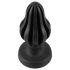 ANOS - bordázott puha anál plug - 5 cm (fekete)