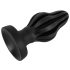ANOS - bordázott puha anál plug - 5 cm (fekete)