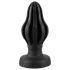 ANOS - bordázott puha anál plug, butt plug - 7 cm (fekete)