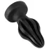 ANOS - bordázott puha anál plug, butt plug - 7 cm (fekete)