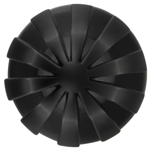 ANOS - bordázott puha anál plug, butt plug - 7 cm (fekete)