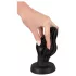 ANOS - bordázott puha anál plug, butt plug - 7 cm (fekete)