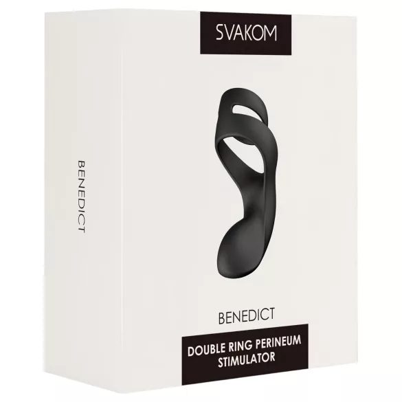 Svakom Benedict - gát stimuláló, vibrációs péniszgyűrű (fekete)