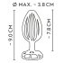 ANOS Metal (3,8cm) - fémkalitkás anál plug (ezüst)