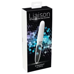 Liaison Straight - akkus, LED vibrátor (átlátszó-fehér)
