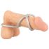 You2Toys - tripla szilikon pénisz- és heregyűrű (ezüst)