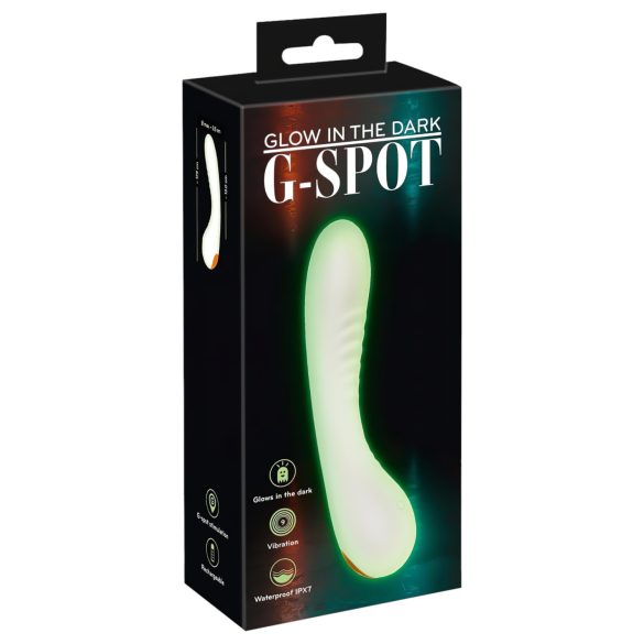 You2Toys Glow in the dark - foszforeszkáló G-pont vibrátor (fehér)