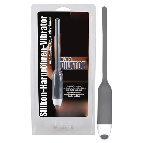 You2Toys - DILATOR - szilikon húgycső vibrátor - szürke (6mm)