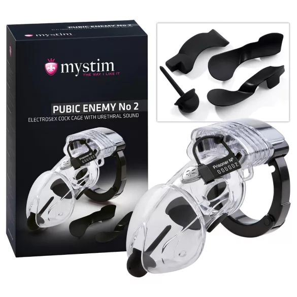 mystim Pubic Enemy No 2 - elektro pénisz ketrec