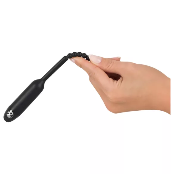 You2Toys Pearl Dilator - gömbös húgycső vibrátor - 0,8cm (fekete)