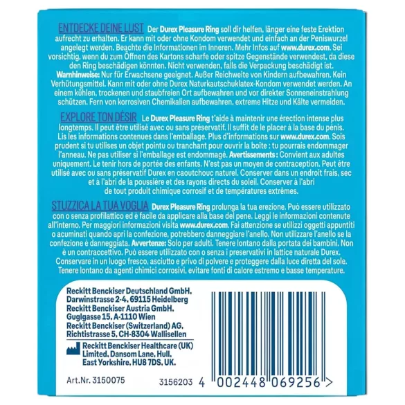 Durex Pleasure Ring - péniszgyűrű (átlátszó)