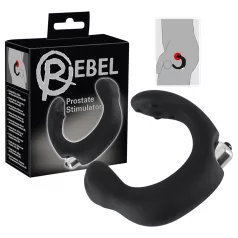 Rebel - íves prosztata vibrátor és masszírozó (fekete)