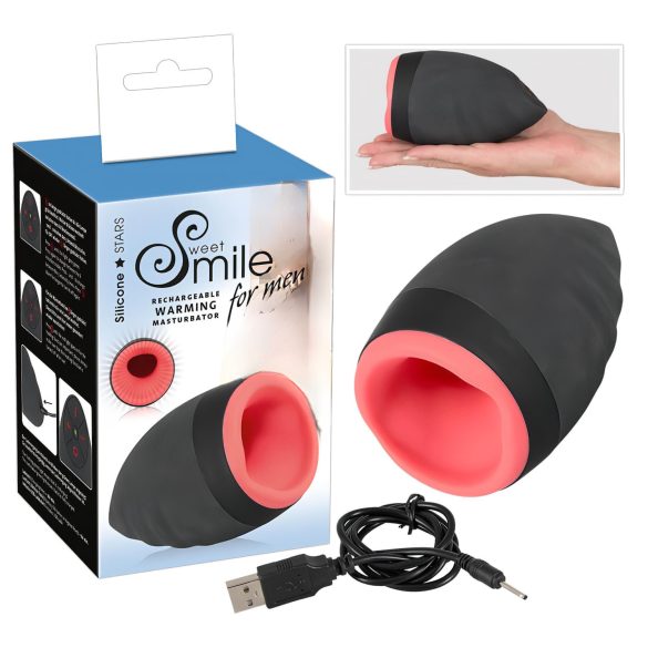 SMILE Warming - akkus, melegítő száj maszturbátor férfiaknak