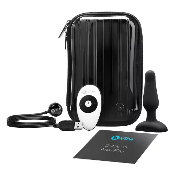 b-Vibe Novice - rádiós anál vibrátor kezdőknek (fekete)
