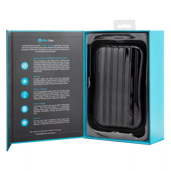 b-Vibe Novice - rádiós anál vibrátor kezdőknek (fekete)