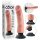 King Cock 9 tapadókorongos vibrátor (23 cm) - natúr