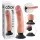 King Cock 9 tapadókorongos vibrátor (23 cm) - natúr