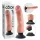 King Cock 9 tapadókorongos vibrátor (23 cm, testszínű)