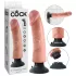 King Cock 9 tapadókorongos vibrátor (23 cm) - natúr