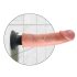 King Cock 9 tapadókorongos vibrátor (23 cm) - natúr