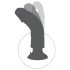 King Cock 9 tapadókorongos vibrátor (23 cm) - natúr
