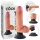 King Cock 7 tapadókorongos vibrátor (18 cm) - natúr