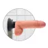 King Cock 7 tapadókorongos vibrátor (18 cm) - natúr