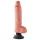 King Cock 10 tapadókorongos vibrátor (25 cm) - natúr