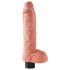 King Cock 10 tapadókorongos vibrátor (25 cm) - natúr