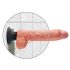 King Cock 10 tapadókorongos vibrátor (25 cm) - natúr