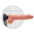 King Cock 10 tapadókorongos vibrátor (25 cm, testszínű)